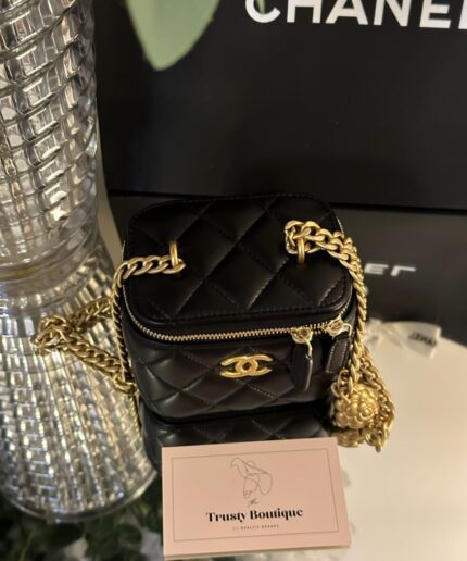 Chanel Mini Vanity Crush Ball Lambskin Quilted Leather – Trusty