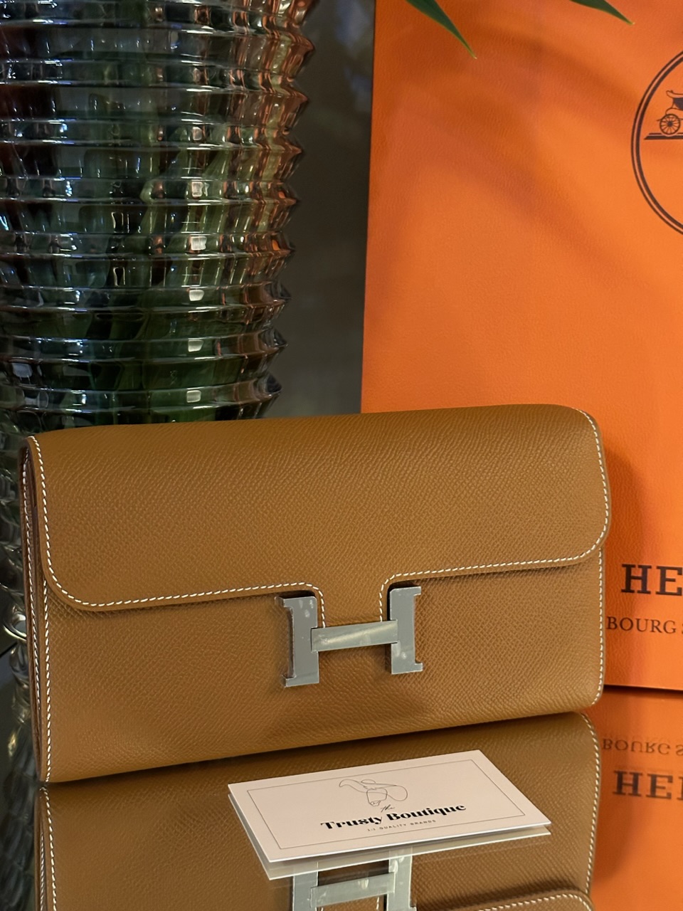 Hermès Constance Long To Go Wallet Gold Epsom Palladium Hardware
