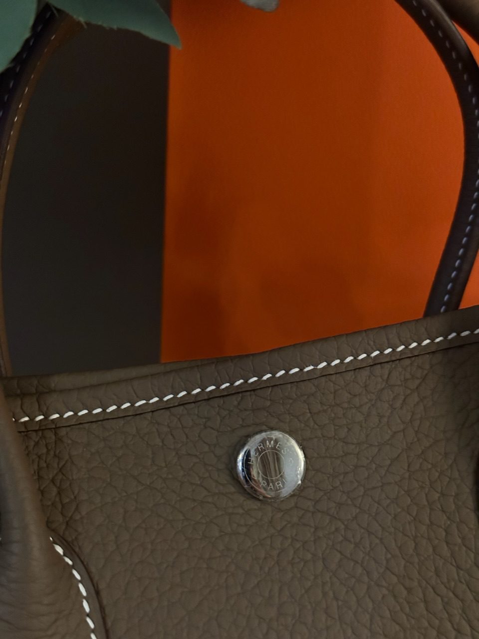 Hermès Étoupe Negonda Leather Garden Party 30 Palladium Hardware – Trusty