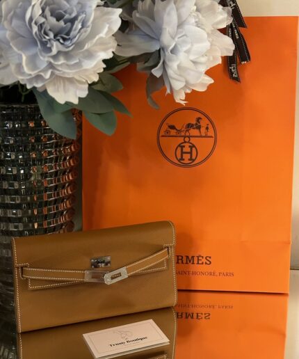 Replica Hermes Kelly 20cm Bag In Trench Clemence Leather GHW