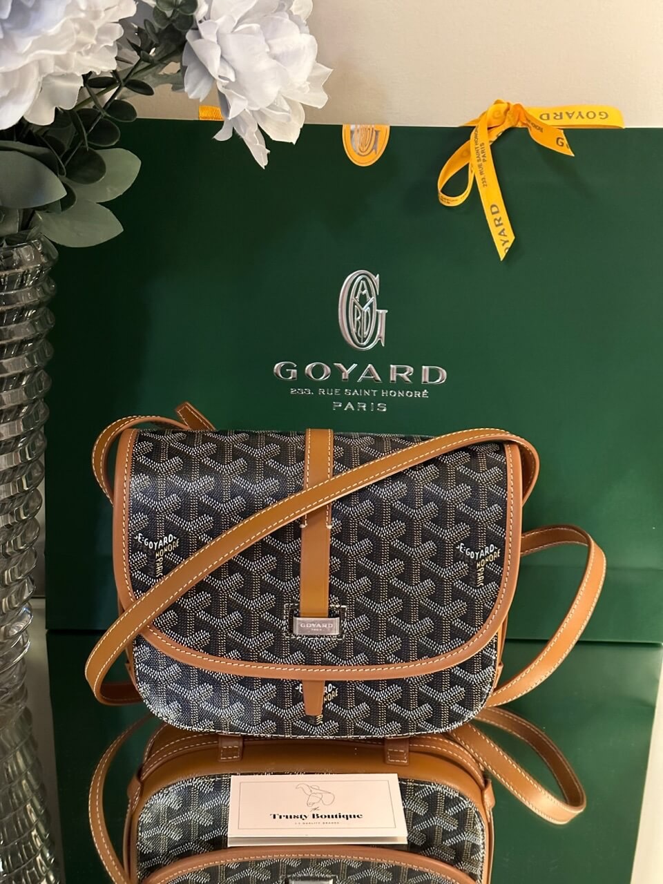 Goyard Green Goyardine Coated Canvas and Leather Belvedere MM Saddle Bag