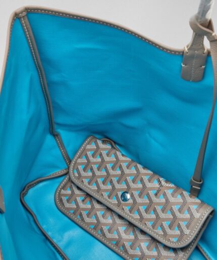 GOYARD Poitiers Claire Voie Shoulder Bag Strap Canvas Turquoise
