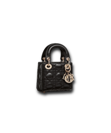 Dior - Dior Caro Colle Noire Clutch with Chain Black Cannage Lambskin - Women